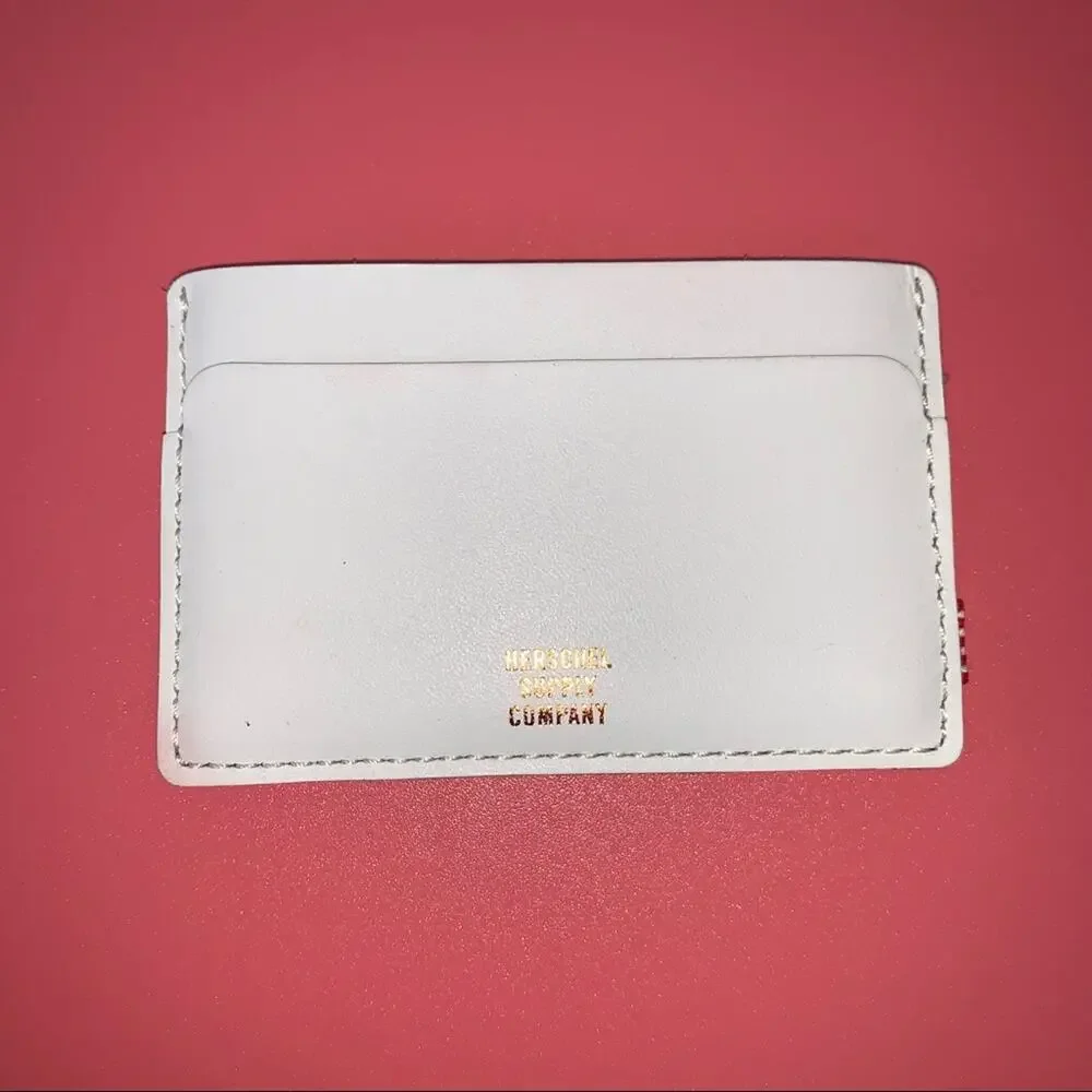 Herschel Felix White Leather Wallet